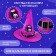 Carnival hat "Nightmare Fun" purple, with a garland
