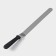 A blade-tank with a plastic handle, curved, 40 cm, working part 30 cm, black color