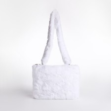 Bag Cross-Bodi with a zipper, white color