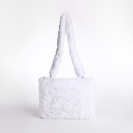 Bag Cross-Bodi with a zipper, white color