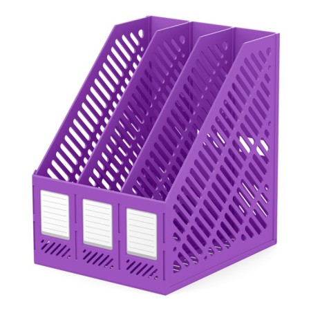 Paper tray is vertical 3-section, assembly Erich Krause Classic, Vivid, purple