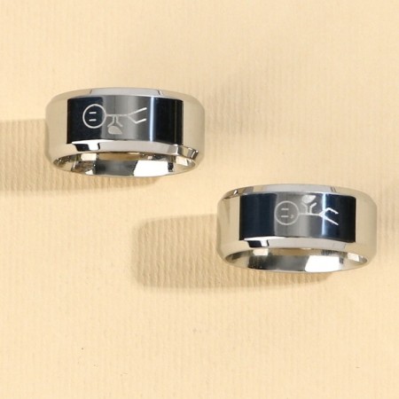 Ring "Love", paired 2 pcs, 7 x 9 cm-3