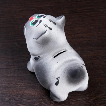 Копилка "Кот-бегемот" 11х8х10см-2