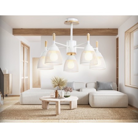 Suspended chandelier Ambrella Light, Traditional, TR8012, 5HE27, white color-1