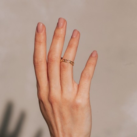 Ring "Clock from the hearts", the color of gold, dimensionless-1