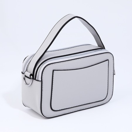 Bag Cross-Bodi with a zipper, gray color-1