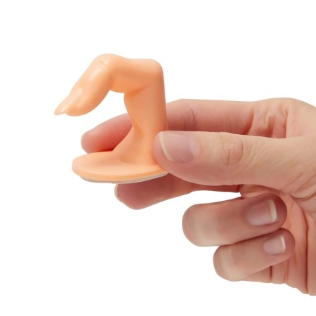 Training finger for manicure, adhesive, beige color-5
