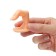 Training finger for manicure, adhesive, beige color