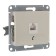 Telephone socket "Glossa" Sche, single, hidden, beige color