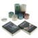 Poker, set for the game (maps 2 decks, chips 100 pcs.), With a face value, 20 x 20 cm
