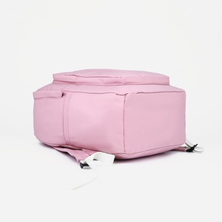 Young backpack from textiles on lightning, 5 pockets, pink color-4