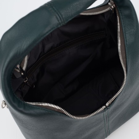 Bag-hota vita with a zipper, green color-2