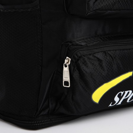 A backpack with a lightning with an increase, 55l, 5 external pockets, black color-7