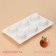 Form for mousse desserts and baking of the apple, silicone, 29 × 17 × 5.5 cm, 6 cells (d = 6 cm), white color