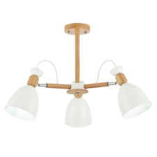 Ceiling EVOLUCE lamp. Sle103802-03. Balcamo. 3x60 watts, E27, 59x59x45 cm, color light wood, white