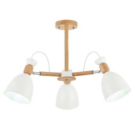 Ceiling EVOLUCE lamp. Sle103802-03. Balcamo. 3x60 watts, E27, 59x59x45 cm, color light wood, white
