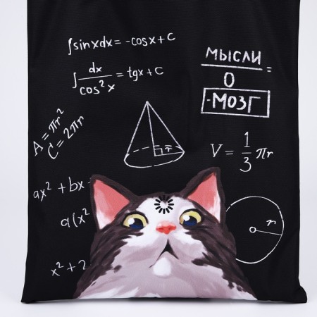 Bag Schoper "Kotik", 35x0.5x40 cm, Department without lightning, without lining, black-4