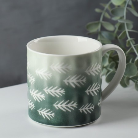 Ceramic Forest mug, 350 ml, white color-1