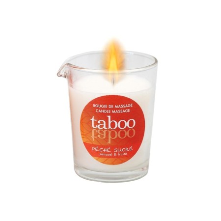 Candle - aromatic aromatic massage Ruf Taboo "Sweet peach", exciting, 60 g-1