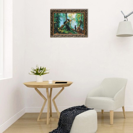 The tapestry "in the pine forest" 44x34 cm-4
