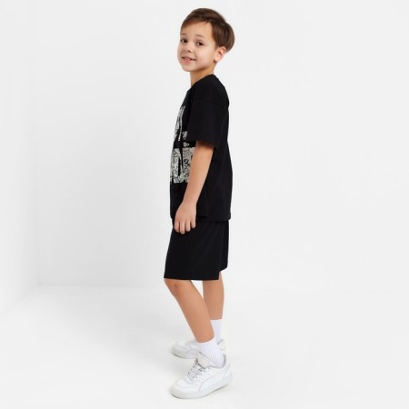 A set for a boy (T-shirt, shorts) KAFTAN "HYPE", height 158-164, black color-1