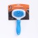 Brush of wool with elongated silicone teeth and massage effect, 9.8 x 18.5, blue
