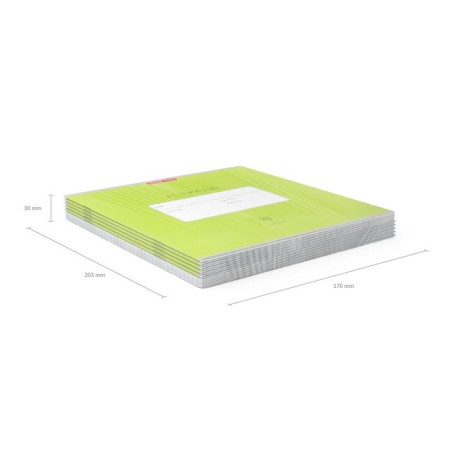 Notebook of 18 sheets in the Erichkrause Bright cage "Classic", cover coated cardboard, offset block, green-4