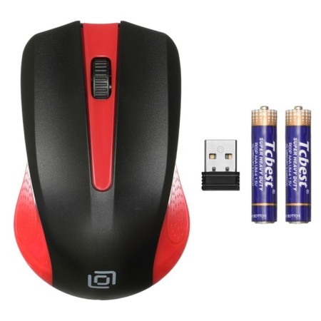 Mouse call 485MW black/red optical (1600DPI) Wireless USB for a laptop (3but)-7
