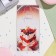 Happy birthday postcard "Happy Birthday!" Strawberry cake, 8x16.3 cm