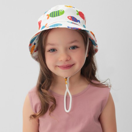 Panama Children's KAFTAN "FISH" R.54 White-1