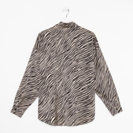 Female blouse, ecruil color, zebra print, size 50-6