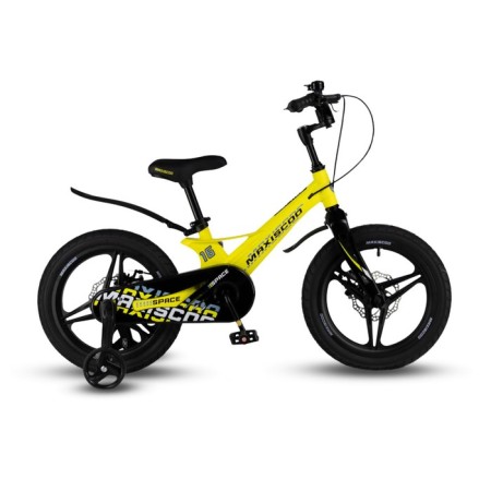 Bicycle 16 ’’ maxiscoo Space Deluxe, color yellow matte