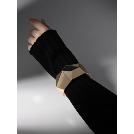 Bracelet Cuff "Corners", metal, color gold-3