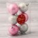 Set of balls plastic D-5 cm, 6 pcs "Gladys Patterns" silver-pink