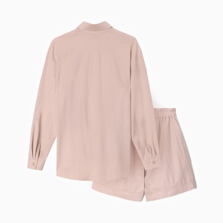 Women's costume (shirt, shorts) minku beige color, river 48-9