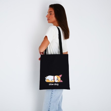 Bag Schoper Slow Dog, 35x0.5x40 cm, Department without lightning, without lining, black-3