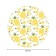 Pineapple, round, Saten, d = 150 cm on the table
