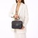 Women's bag on the Textura valve, small size, dark gray color