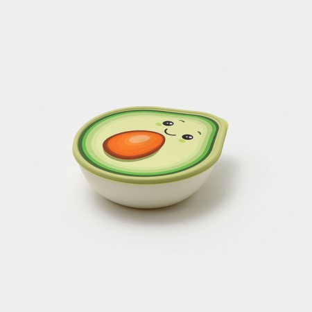 Avocado products container, 400 ml, 15.5 × 13.5 × 4.5 cm, light-beige color, MIX drawing-2