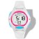 Watch of beer electronic children, D-3.5 cm, alarm clock, strap L-18.5 cm, 3 atm, white
