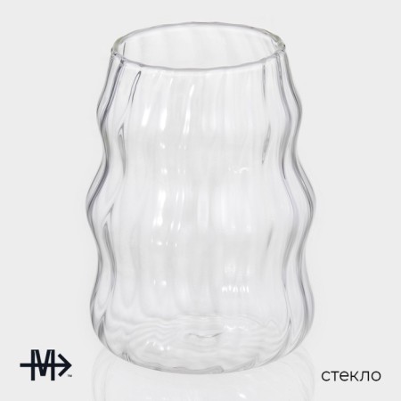 Glasses "Leon", 500 ml, 9 × 12 cm, set 2 pcs, glass, transparent-1