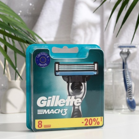 Exchange cassettes Gillette Mach3, 3 blades, 8 pcs
