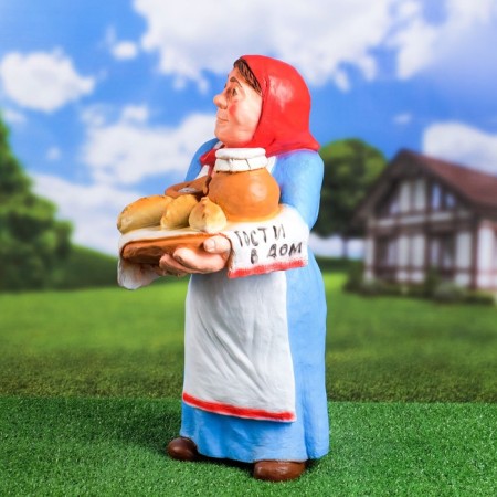 Garden figure "Grandma" bread and salt! "53x23x32cm-3