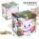 Wooden piggy bank with numbers, 12x12x8.6 cm, cats aristocrats