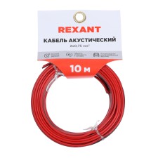 Acoustic REXANT cable, 2 x 0.75 mm², red-black, mini-Bukhta, 10 m
