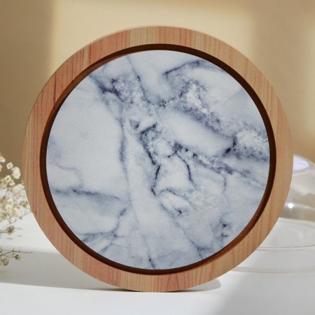Serving dish with a white marble lid, 15 cm-3