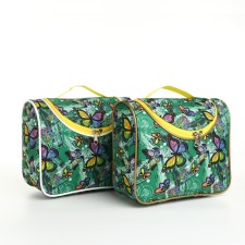 Cosmetic bag with lightning, mint color