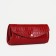 Women's wallet on the button, red color