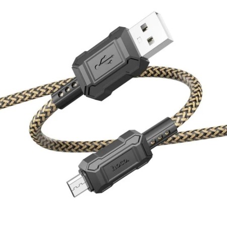 Hoco X94, Micro USB - USB, 2.4 A, 1 m, data transfer, PVC, golden-2