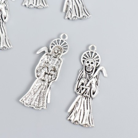 Decor for creativity Metal "Death with a oblique" silver set 5x1.7 cm